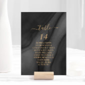Black Agat & Gold Calligraphy Seekarten Einladung