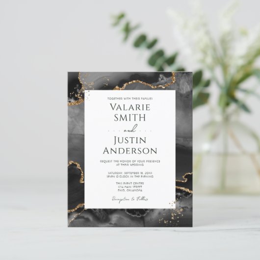 Black Agate Budget Wedding All in One (Stehend Vorderseite)