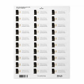 Black Agate Gold Cross Rücksendeadresse (Vorne)