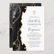 Black Agate Gold Glitzer Erste Heilige Kommune