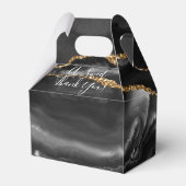 Black Agate Gold Glitzer Gastgeschenk Hochzeit Box Geschenkschachtel (Rückseite)