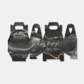 Black Agate Gold Glitzer Gastgeschenk Hochzeit Box Geschenkschachtel (Ungefaltet)