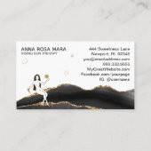 *~* Black Agate Gold Glitzer - Goddess Celestis Visitenkarte (Rückseite)