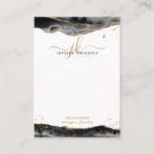 Black Agate Gold Glitzer Juwelier Display Visitenkarte (Vorderseite)