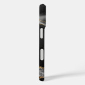 Black Agate Gold Glitzer Script Monogram Case-Mate iPhone Hülle (Rückseite / Rechts)