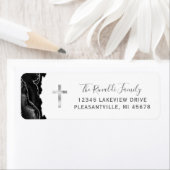 Black Agate Silver Cross Rücksendeadresse (Insitu)