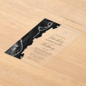 Black Agate Silver Erste Heilige Kommune Acryleinladungen (Ablage )