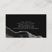 Black Agate Silver Glitzer Luxus Visitenkarte (Rückseite)