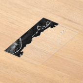 Black Agate Silver Gray Text Erste Heilige Kommune Acryleinladungen (Ablage )