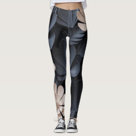 Black Ai Floral Leggings | Elegant Stilvoll Yoga