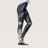 Black Ai Floral Leggings | Elegant Stilvoll Yoga (Rechts)