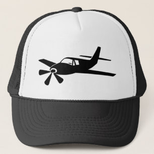 Black Airplane Designer Truckerkappe