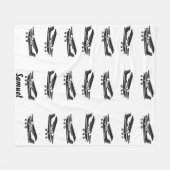 Black Airplane Travel Baby First Birthday, Aviatio Fleecedecke (Vorderseite (Horizontal))