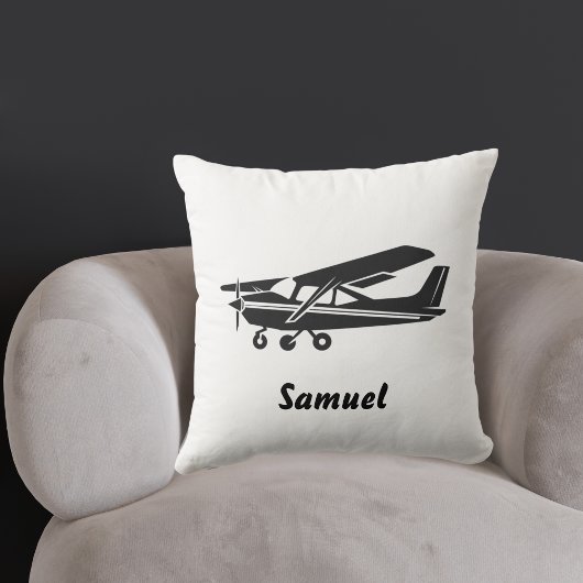 Black Airplane Travel Baby First Birthday, Aviatio Kissen