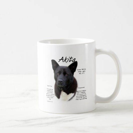 Black Akita History Design Kaffeetasse (Rechts)