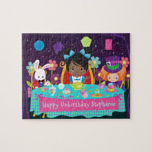 Black Alice Tea Party Jigsaw Puzzle (Horizontal)
