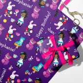 Black Alice Wunderland Personalisiert Wrapping Pap Geschenkpapier