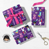 Black Alice's Adventures in Wonderland Wrapping Pa Geschenkpapier Set