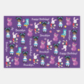 Black Alice's Adventures in Wonderland Wrapping Pa Geschenkpapier Set (Vorderseite 3)