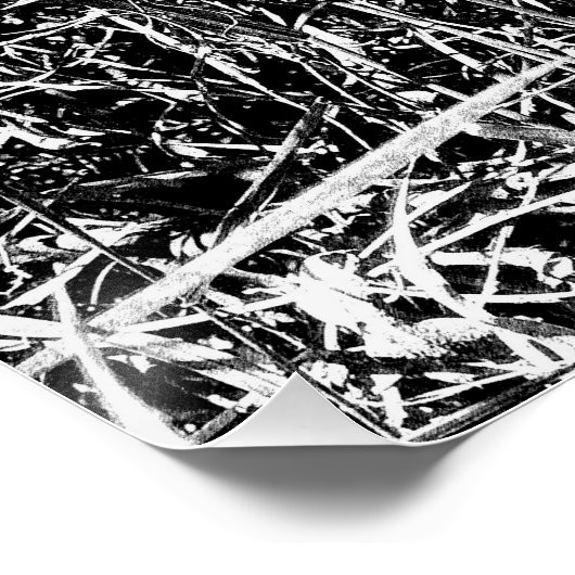 Black Alien Grass Poster (Ecke)