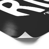 Black All Day 24/7 Slogan Graphic Poster (Ecke)