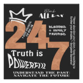 Black All Day 24/7 Slogan Graphic Poster (Vorderseite)