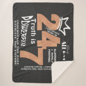 Black All Day 24/7 Slogan Graphic Sherpadecke (Vorderseite)