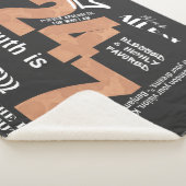 Black All Day 24/7 Slogan Graphic Sherpadecke (3/4)