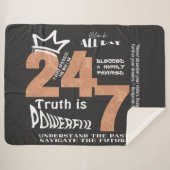Black All Day 24/7 Slogan Graphic Sherpadecke (Vorderseite (Horizontal))