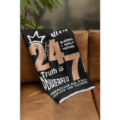 Black All Day 24/7 Slogan Graphic Sherpadecke
