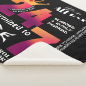 Black All Day 24/7 Slogan Graphic Sherpadecke (3/4)