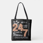 Black All Day 24/7 Slogan Graphic Tasche (Rückseite)