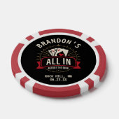 Black "All In Before the Ring" Bachelor Party Pokerchips (Einzeln)