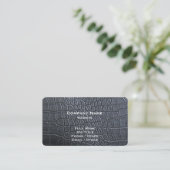 Black Alligator Business Card Visitenkarte (Stehend Vorderseite)