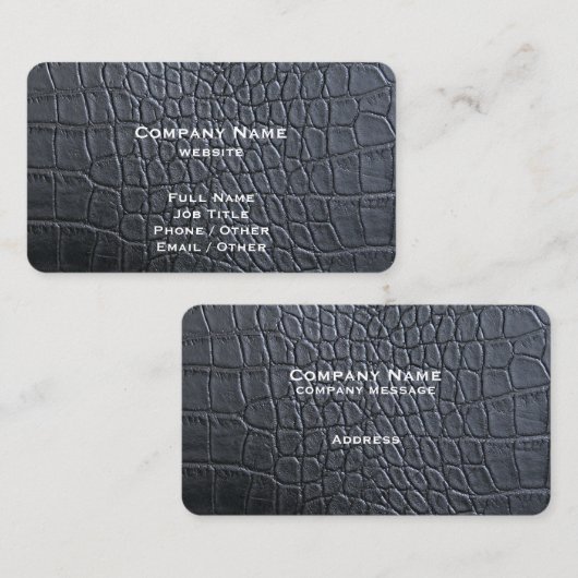 Black Alligator Business Card Visitenkarte (Vorne/Hinten)