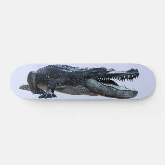 Black Alligator Crocodile Skateboard (Horizontal)