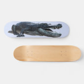 Black Alligator Crocodile Skateboard (Horizontal)