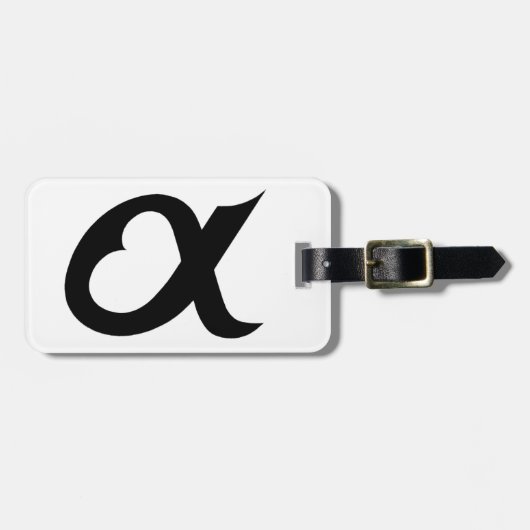 Black Alpheart Gepäckanhänger (Vorderseite horizontal)