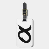 Black Alpheart Gepäckanhänger (Vorderseite vertikal)