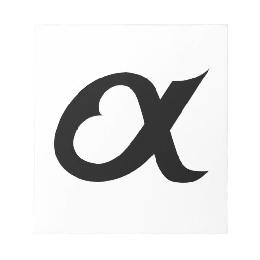 Black Alpheart Notizblock (Vorderseite)