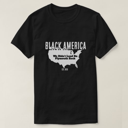 Black America/Plymouth Rock (beidseitig) T-Shirt (Design vorne)