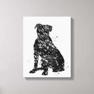 Black American bulldog Picture Cool Present Leinwanddruck