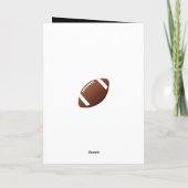 Black American Football Danke Coach Card (Rückseite)