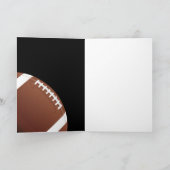 Black American Football Danke Coach Card (Innenseite)