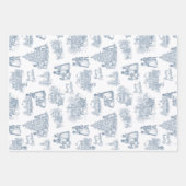 Black American Toile De Jouy - afrozentrische Kuns Geschenkpapier Set (Vorderseite 3)