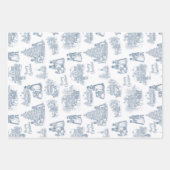 Black American Toile De Jouy - afrozentrische Kuns Geschenkpapier Set (Vorderseite 2)