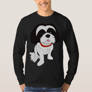 Black &amp White Shih Tzu T-Shirt