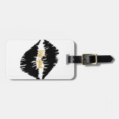 Black an Gold Bridge Squad Kiss Goth Gepäckanhänger (Vorderseite horizontal)