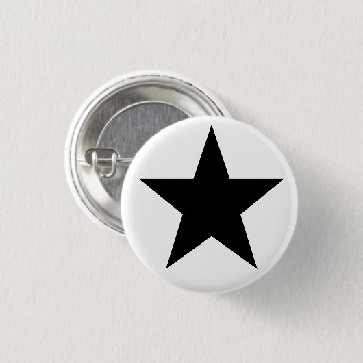 Black Anarchy Star (klassisch) Button (Vorne & Hinten)
