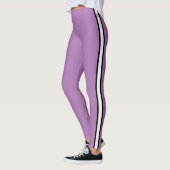 Black Anchor Nautical White Stripe Lavendel Leggings (Links)